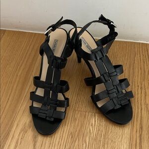 Via Spiga Black Strappy Heels 8.5